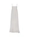 Jacquemus La Robe Peplo Empire Maxi Dress In White