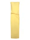 Jacquemus Peplo Draped Maxi Dress In Yellow