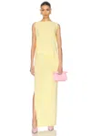 Jacquemus Peplo Draped Maxi Dress In Yellow