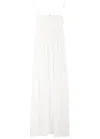Jacquemus La Robe Peplo Sheer Chiffon Maxi Dress In White