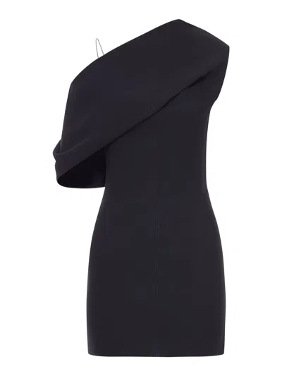 Jacquemus La Robe Pesce Courte Mini Dress In Black