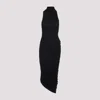 Jacquemus Womens Black Piazza Draped Stretch-woven Maxi Dress Xs In Black