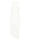 Jacquemus Sleeveless Midi Dress Gathered Detail In White