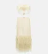 JACQUEMUS LA dressing gown RAPHIA FRINGED MIDI DRESS