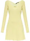 Jacquemus La Robe Ribbed Minidress In Yellow