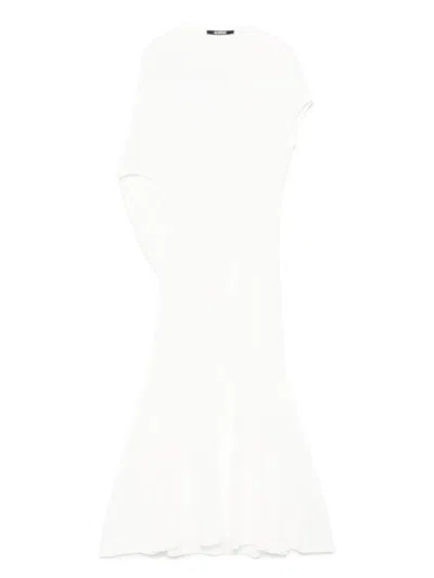 Jacquemus La Salerno Midi Dress In White
