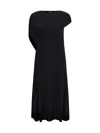 Jacquemus La Robe Salerno Asymmetric Open-back Stretch-jersey Midi Dress In Black