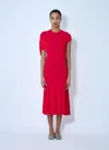 Jacquemus The Salerno Open Back Midi Dress In Red