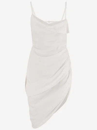 Jacquemus The Saudade Asymmetric Dress In White