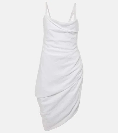 JACQUEMUS LA ROBE SAUDADE DRAPED MINIDRESS