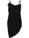 Jacquemus La Robe Saudade Draped Dress In Black