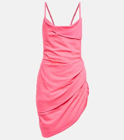 Jacquemus La Robe Saudade Voile Minidress In Pink