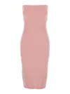 Jacquemus La Robe Sera Pink Dress With Square Neckline And Back Buttons In Fabric Woman In Pink