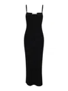 Jacquemus La Robe Sierra Black Midi Dress In Viscose Woman In Black