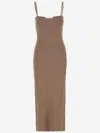 Jacquemus Women La Robe Sierra Bretelles Dress In Beige