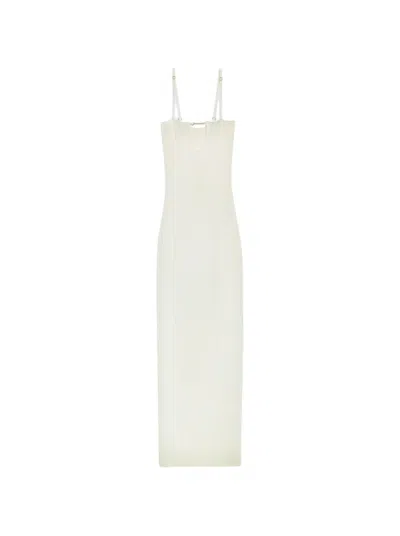 Jacquemus La Robe Sierra Bretelles Midi Dress In White