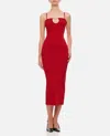 Jacquemus Red La Casa 'la Robe Sierra Bretelles' Midi Dress