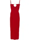 Jacquemus Red La Casa 'la Robe Sierra Bretelles' Midi Dress In Red