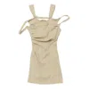Jacquemus Beige Le Papier 'la Robe Soffio' Minidress In Beige
