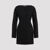 Jacquemus Belted Waist Dress With Back Belt Detail In Black