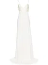 Jacquemus Peplo Jersey And Muslin Maxi Dress