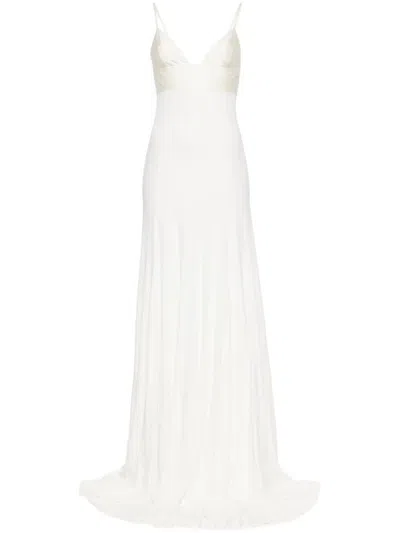 Jacquemus La Robe Spallina Maxi Dress In White