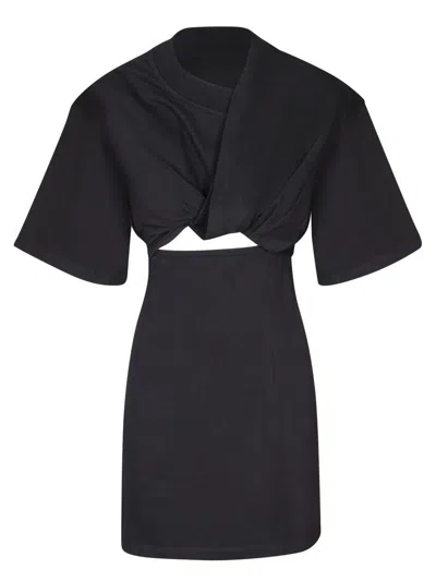 Jacquemus La Robe T-shirt Bahia Dress In Black