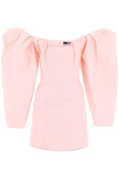 Jacquemus La Robe Taffetas Mini Dress In Pink