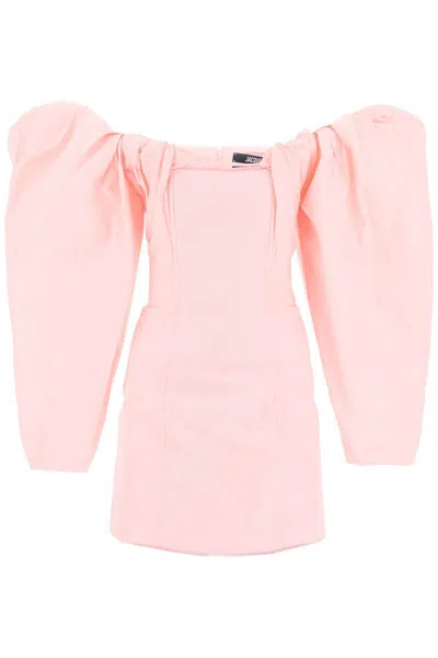 Jacquemus La Robe Taffetas Mini Dress In Rosa