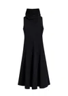 Jacquemus La Robe Triangle Crepe Midi Dress In Black