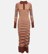 Jacquemus La Robe Zucca Cotton And Merino Wool Dress In Multi-brown