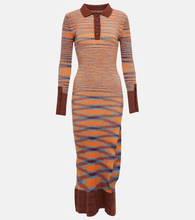 Jacquemus La Robe Zucca Cotton And Merino Wool Dress In Multi