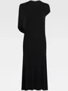 Jacquemus La Robe Salerno Asymmetric Open-back Stretch-jersey Midi Dress In Black