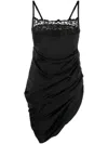 Jacquemus La Saudade Brodée Stretch Viscose Mini Dress In Black