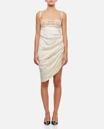 Jacquemus La Saudade Mini Dress In Neutral