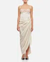 Jacquemus Off-white Les Sculptures 'la Saudade Longue Brodée' Maxi Dress In White