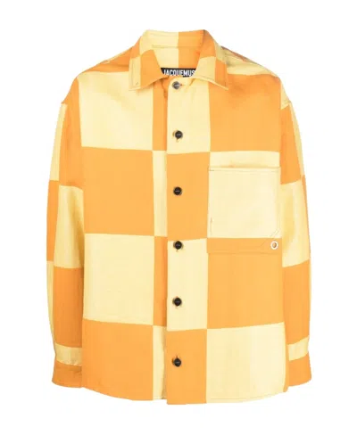 Jacquemus La Surchemise Tecido Overshirt In Orange