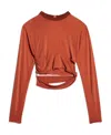 Jacquemus La T-shirt Espelho Cut-out Crop Top In Brown