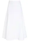 Jacquemus La Triangle Cotton-poplin Midi Skirt In White
