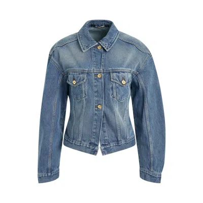 Jacquemus La Waistcoat Denimes Jacket In Blue