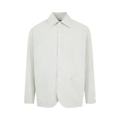 Pre-owned Jacquemus La Veste Boutis 'jacquard Thin Stripes' | Grey | Men's Size 48 In Gray