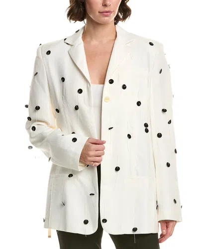 Jacquemus La Veste Brodee Blazer In White