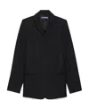 Jacquemus Caraco Raw-seam Single-breasted Blazer In Black