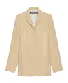 Jacquemus La Veste Caraco Inside-out Blazer In Nude