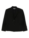 Jacquemus Single Breasted Long Sleeve Notch Lapel Jacket In Black
