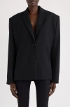 Jacquemus La Veste Carree Virgin Wool Blazer In Black
