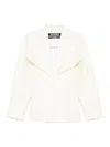 Jacquemus Chale Wool Blend Single Breasted Jacket In White