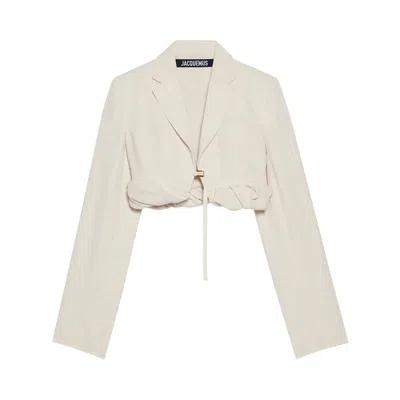 Pre-owned Jacquemus La Veste Croissant Le Chouchou 'off White' | Women's Size 34