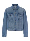 Jacquemus Vintage Light Wash Cropped Denim Jacket In Blue