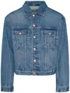 Jacquemus Vintage Light Wash Cropped Denim Jacket In Blue